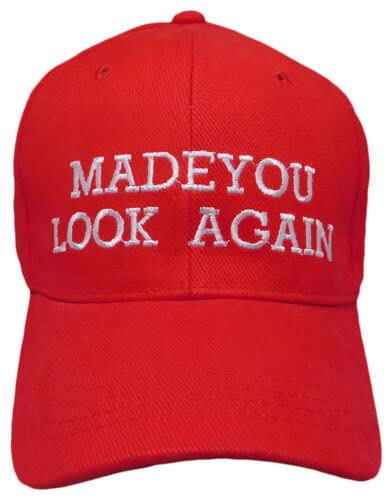 Trade Winds Made You Look Again Red White Letters Embroidered Hat Cap Trump 2024 MAGA Biden