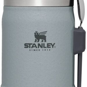 Stanley Classic Legendary Classic Food Jar + Spork 14oz Hammertone Silver