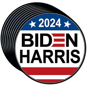 yinena 100pcs biden harris 2024 election stickers and decal for car motorcycles helmets laptop window waterproof decor 3x3 inch