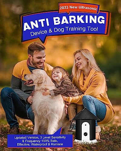 NOLTSE Anti Barking Device, Automatic Ultrasonic Dog Barking Control Devices & Dog Training Tools, Outdoor Waterproof Bark Box with 3 Levels & 50 Ft Range, Dog Barking Deterrent Safe for Human & Dog