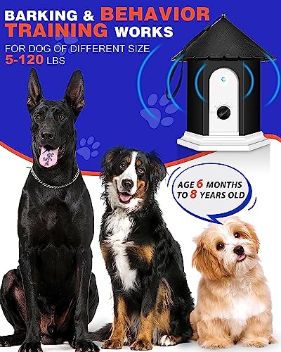 NOLTSE Anti Barking Device, Automatic Ultrasonic Dog Barking Control Devices & Dog Training Tools, Outdoor Waterproof Bark Box with 3 Levels & 50 Ft Range, Dog Barking Deterrent Safe for Human & Dog