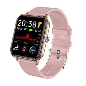 smart watch for women, fitness tracker with 24 sports modes, 5atm swimming waterproof, sleep monitor step calorie counter, 1.7" touchscreen women's watch for android ios iphone compatiable, pink