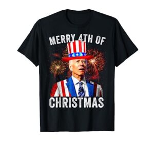 joe biden happy 4th of christmas for america 4th of july t-shirt