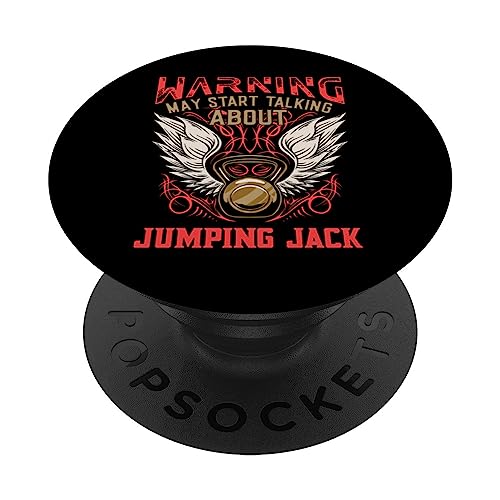 Jumping Jack Funny Workout Humor Gym Fitness Health PopSockets Swappable PopGrip