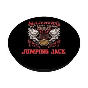 Jumping Jack Funny Workout Humor Gym Fitness Health PopSockets Swappable PopGrip