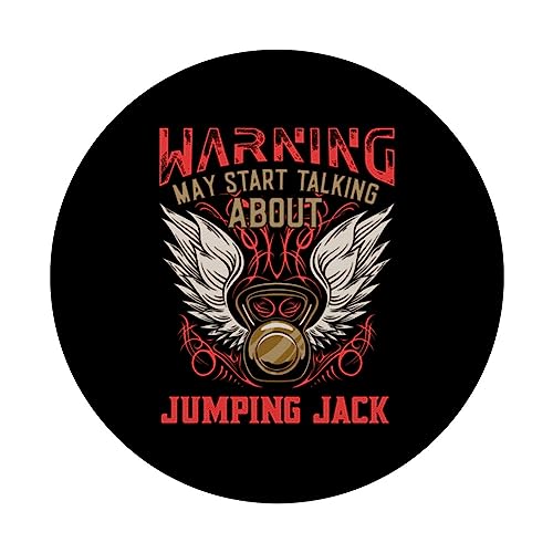 Jumping Jack Funny Workout Humor Gym Fitness Health PopSockets Swappable PopGrip