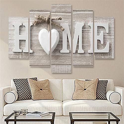 Yealise Abstract HOME Five Couplet Painting Home Decoration Living Room Bedroom Background Wall Hanging Picture Frameless Picture Core