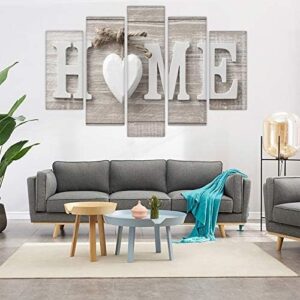 Yealise Abstract HOME Five Couplet Painting Home Decoration Living Room Bedroom Background Wall Hanging Picture Frameless Picture Core