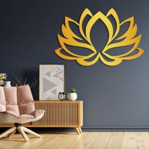 Metal Lotus Flower Wall Art, Metal Lotus, Lotus Metal Wall Art, Metal Lotus Flower Decor, Metal Flowers Wall Decor, Metal Wall Art, Home Decor Modern, Home Decor Wall Art (Silver, 18"W x 12"H / 46x31cm)