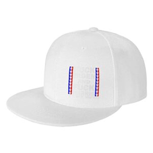 fuck kamala harris and f joe biden baseball cap flat bill hip hop style classic snapback hat white