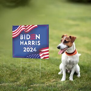 Biden Harris 2024 Yard Sign - 16x12 Coroplast Double Sided Biden for President Yard Sign - Joe Biden Lawn Sign - Biden Harris Sign for Yard, Window