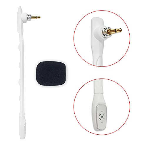 Microphone Replacement for Astro A40 TR A40 Gaming Headset, Detachable Noise Cancellation White Mic with Foam Cover, Works on PS5 PS4 Xbox Series X/S