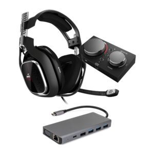 astro gaming a40 tr headset and mixamp pro tr for xbox one and pc (refreshed version) with usb-c hub bundle (2 items)