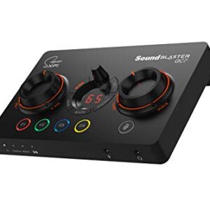 Creative Sound Blaster GC7 Game Streaming DAC Amp ft Programmable Buttons, Super X-Fi, 7.1 Virtual Surround, Battle Mode, Scout Mode, GameVoice Mix, for PC, PS4/PS5, Nintendo Switch, Xbox