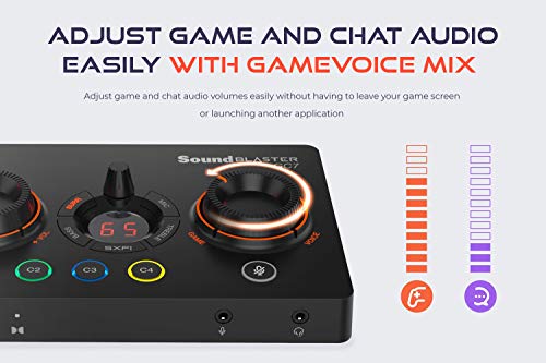 Creative Sound Blaster GC7 Game Streaming DAC Amp ft Programmable Buttons, Super X-Fi, 7.1 Virtual Surround, Battle Mode, Scout Mode, GameVoice Mix, for PC, PS4/PS5, Nintendo Switch, Xbox