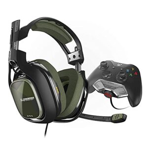 astro gaming a40 tr headset w/mixamp m80 for xbox one, mod kit compatible, gaming headset for xbox one, pc - bulk packaging - black/olive