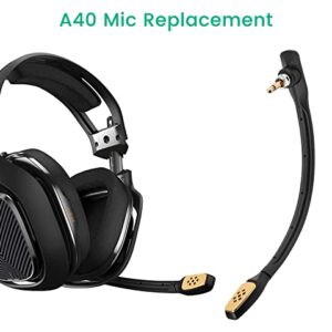 Smays Mic Replacement for Astro A40/A40 TR Gaming Headset, Detachable Noise-Cancelling Boom Microphone Piece with Foam Cover for PS4 PS5 Xbox Game