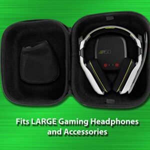 CASEMATIX Travel Case Bag Compatible with Astro A50 Gaming Headset and More fits Wired or Wireless Headphones and Accessories - Includes Case Only