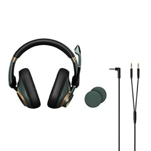 EPOS H6Pro - Closed Acoustic Gaming Headset with Mic - Over-Ear Headset – Lightweight - Lift-to-Mute - Xbox Headset - PS4 Headset - PS5 Headset - PC/Windows Headset - Gaming Accessories (Green)