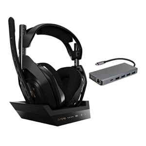 astro gaming a50 wireless and base station for xbox one/pc bundle with 13-in-1 usb hub (2 items)