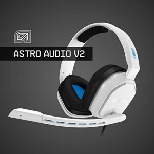 ASTRO Gaming A10 Wired Gaming Headset, Damage Resistant, Astro Audio, Dolby Atmos, 3.5mm Audio Jack, Xbox Series X|S, Xbox One, PS5, PS4, Switch, PC, Mac, Mobile - White/Blue