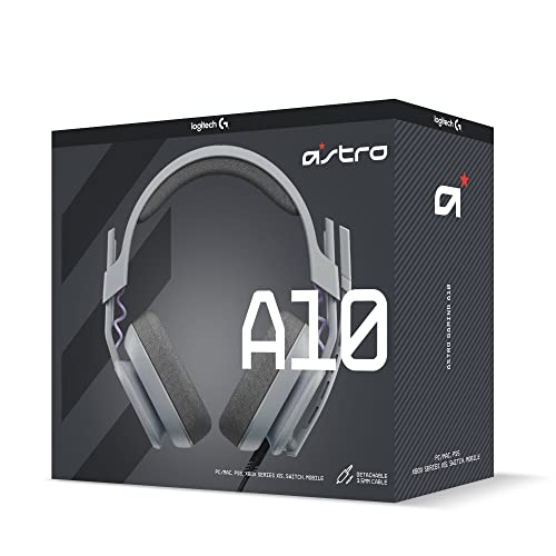 Astro A10 Gaming Headset Gen 2 Wired Headset - Over-Ear Gaming Headphones with flip-to-Mute Microphone, 32 mm Drivers, for Xbox Series X|S, Xbox One, Playstation 5/4, Nintendo Switch, PC, Mac - Grey