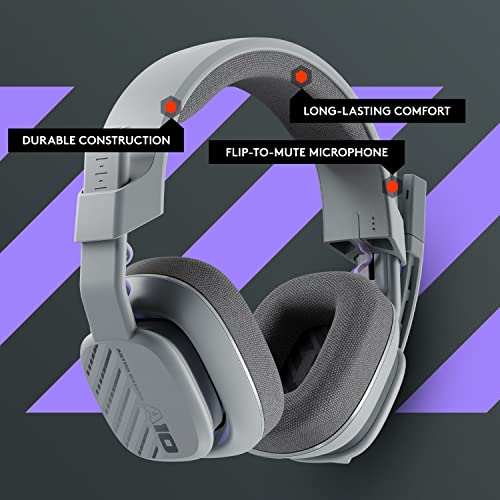 Astro A10 Gaming Headset Gen 2 Wired Headset - Over-Ear Gaming Headphones with flip-to-Mute Microphone, 32 mm Drivers, for Xbox Series X|S, Xbox One, Playstation 5/4, Nintendo Switch, PC, Mac - Grey