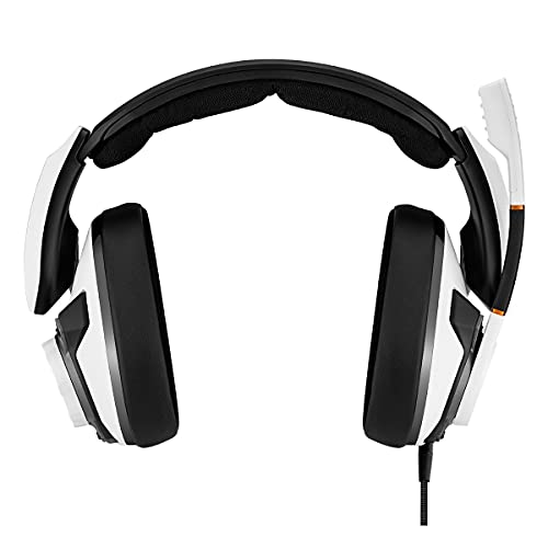 EPOS I Sennheiser GSP 601 Gaming Headset, Noise-Cancelling Mic, Flip-to-Mute, Ergonomic Headband, Foam Ear Pads, Compatible with PC, Mac, PS4, PS5, Xbox Series X, Xbox One, & Nintendo Switch (White)