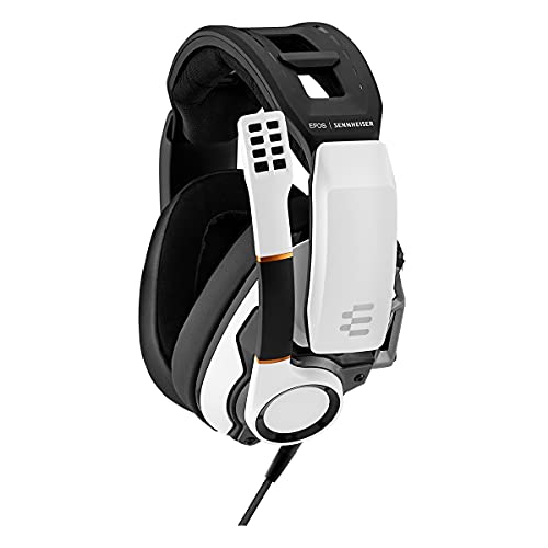 EPOS I Sennheiser GSP 601 Gaming Headset, Noise-Cancelling Mic, Flip-to-Mute, Ergonomic Headband, Foam Ear Pads, Compatible with PC, Mac, PS4, PS5, Xbox Series X, Xbox One, & Nintendo Switch (White)