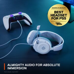 SteelSeries Arctis Nova 1P Multi-System Gaming Headset— PS5/PS4, PC, Xbox, Switch - White