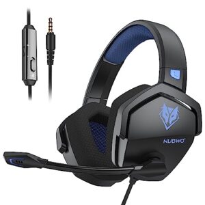 nubwo n16 gaming headset - noise canceling mic, stereo sound, and comfortable design for ps5, ps4, xbox one, switch, pc, laptop, and mac (very peri)