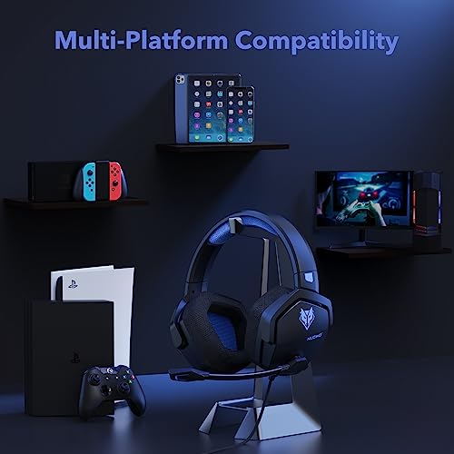 NUBWO N16 Gaming Headset - Noise Canceling Mic, Stereo Sound, and Comfortable Design for PS5, PS4, Xbox One, Switch, PC, Laptop, and Mac (Very PERI)