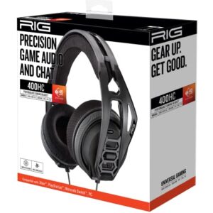 RIG 400HC Multiplatform Performance Gaming Headset with Removable Noise Canceling Microphone for Xbox Series X|S, Xbox One, Playstation, PS4, PS5, Nintendo Switch, and PC - Black