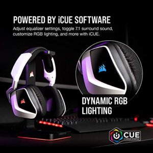 Corsair VOID RGB ELITE Wireless Gaming Headset - 7.1 Surround Sound - Discord Certified - iCUE Compatible - PC, Mac, PS5, PS4 - White