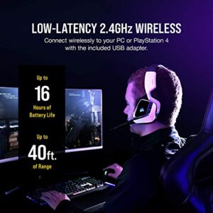 Corsair VOID RGB ELITE Wireless Gaming Headset - 7.1 Surround Sound - Discord Certified - iCUE Compatible - PC, Mac, PS5, PS4 - White