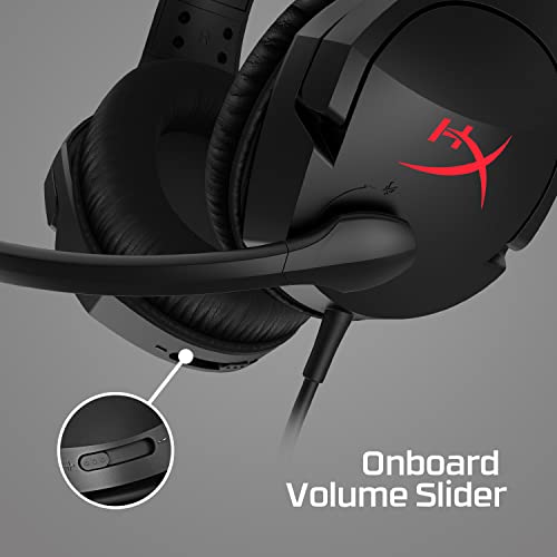 HyperX Cloud Stinger – Gaming Headset, Lightweight, Comfortable Memory Foam, Swivel to Mute Noise-Cancellation Mic, Works on PC, PS4, PS5, Xbox One, Xbox Series X|S and Mobile,Black