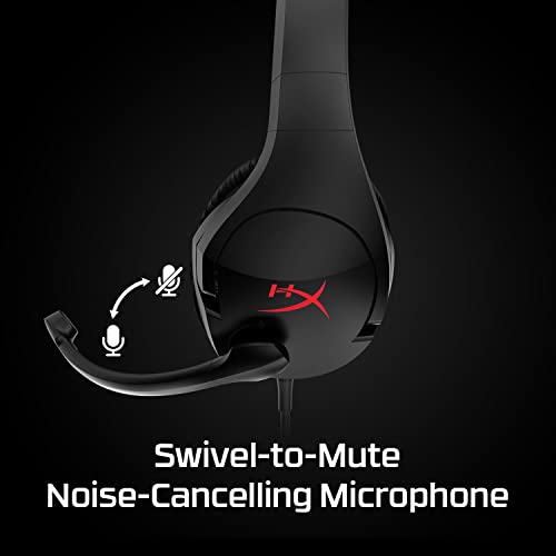 HyperX Cloud Stinger – Gaming Headset, Lightweight, Comfortable Memory Foam, Swivel to Mute Noise-Cancellation Mic, Works on PC, PS4, PS5, Xbox One, Xbox Series X|S and Mobile,Black