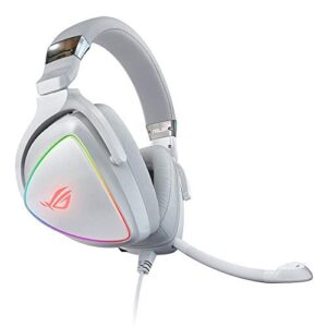 asus rgb gaming headset rog delta | hi-res ess quad-dac, circular rbg lighting effect | usb-c connector for pcs, consoles, and mobile gaming | gaming headphones with detachable mic