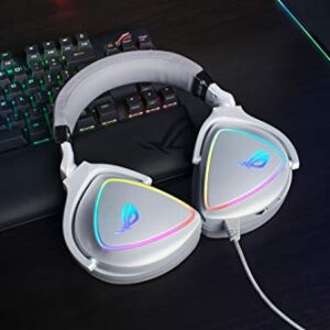 ASUS RGB Gaming Headset ROG Delta | Hi-Res ESS Quad-DAC, Circular RBG Lighting Effect | USB-C Connector for PCs, Consoles, and Mobile Gaming | Gaming Headphones with Detachable Mic