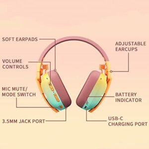 SOMIC G810 Wireless Headset 2.4G Low Latency Headset for PC PS4 PS5 Laptop, Bluetooth 5.2 Wireless Headphone with Built-in Mic, 50H Playtime, RGB Light Foldable for Gamer (Xbox Only Work in Wired)