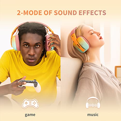 SOMIC G810 Wireless Headset 2.4G Low Latency Headset for PC PS4 PS5 Laptop, Bluetooth 5.2 Wireless Headphone with Built-in Mic, 50H Playtime, RGB Light Foldable for Gamer (Xbox Only Work in Wired)