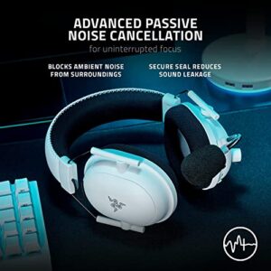 Razer BlackShark V2 Pro Wireless Gaming Headset: THX 7.1 Spatial Surround Sound, Headphone with Microphone, Detachable Mic - for PC Computers, Mac/Windows, PS4, PS5, Nintendo Switch, White (Renewed)