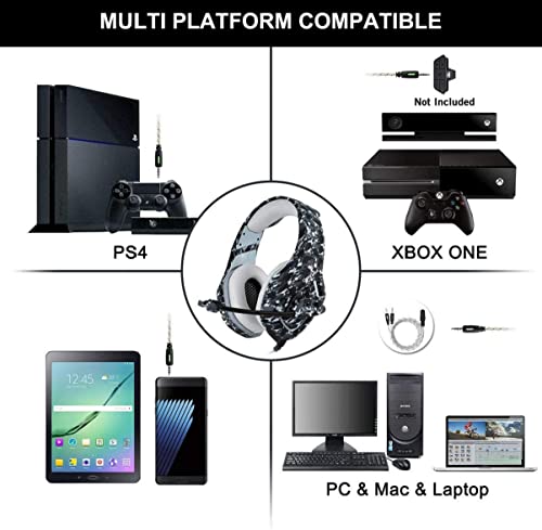 FEIYING Gaming Headset Headphones with Microphone, PS4 PS5 Headset with Noise Cancelling Mic Surround Sound Over Ear Headset for Xbox One Computer PC Mac Playstation