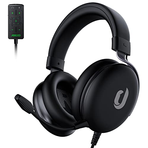 Jeecoo J100 Pro Gaming Headset - 7.1 Surround Sound, Detachable Noise Canceling Microphone, Lightweight & Ultra-Soft Cushion - for PS4 PS5 PC Switch Xbox One, Xbox Series X|S, Mobile