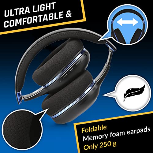 KLIM Lynx - New 2023 - Wireless Gaming Headset PS4 PS5 Switch PC - Long Lasting Battery + Ultra Low Latency + 3D Vibrations + RGB - Lightweight Wireless Gaming Headphones with Mic