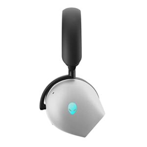 Alienware AW920H Tri-Mode Wireless Gaming Headset - Dolby Atmos Virtual Surround Sound, Active Noise Cancelling, AI-driven Noise-Cancelling microphone, USB-C Wireless Dongle - Lunar Light, Large