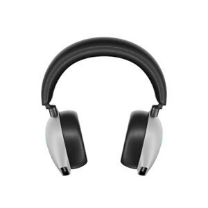 Alienware AW920H Tri-Mode Wireless Gaming Headset - Dolby Atmos Virtual Surround Sound, Active Noise Cancelling, AI-driven Noise-Cancelling microphone, USB-C Wireless Dongle - Lunar Light, Large