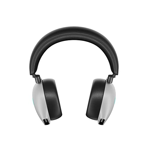 Alienware AW920H Tri-Mode Wireless Gaming Headset - Dolby Atmos Virtual Surround Sound, Active Noise Cancelling, AI-driven Noise-Cancelling microphone, USB-C Wireless Dongle - Lunar Light, Large