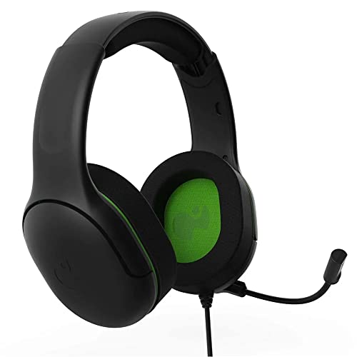 PDP Gaming AIRLITE Pro Headset with Mic for Xbox Series X/S/Xbox One/PC, Wired Power Stereo Headphones, Windows Sonic Spatial Sound, Lightweight Memory Foam - Black