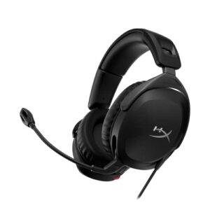 hyperx cloud stinger 2 – gaming headset, dts headphone:x spatial audio, lightweight over-ear headset with mic, swivel-to-mute function, 50mm drivers, pc compatible, black